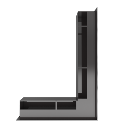 LUFT SF narożny prawy szlif 54,7x76,6x9 marki Kratki z kategorii Kratki kominkowe