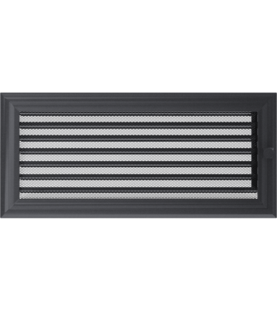 Kratka Oskar grafitowa z żaluzją 17x37