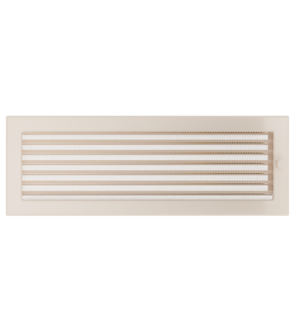 Kratka wentylacyjna kominkowa 17x49 kremowa z żaluzją marki Kratki z kategorii Kratki kominkowe