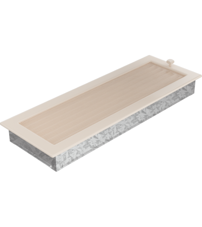 Kratka wentylacyjna kominkowa 17x49 kremowa z żaluzją marki Kratki z kategorii Kratki kominkowe