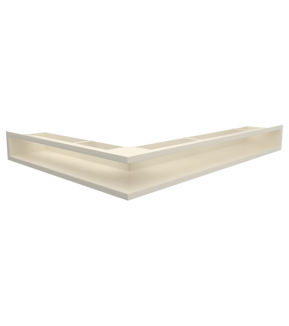 LUFT narożny prawy kremowy 54,7x76,6x9 marki Kratki z kategorii Kratki kominkowe