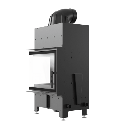 Kominek powietrzny FLOKI S lewy 8 kW Ø 160 z domykaniem marki Kratki z kategorii Wkłady kominkowe powietrzne