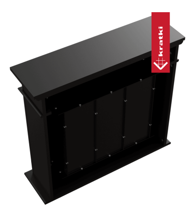 Biokominek DECEMBER czarny montaż samodzielny TÜV marki Kratki z kategorii Biokominki portalowe