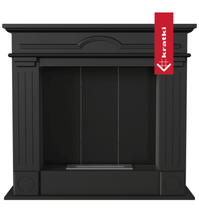 Biokominek DECEMBER czarny montaż samodzielny TÜV marki Kratki z kategorii Biokominki portalowe