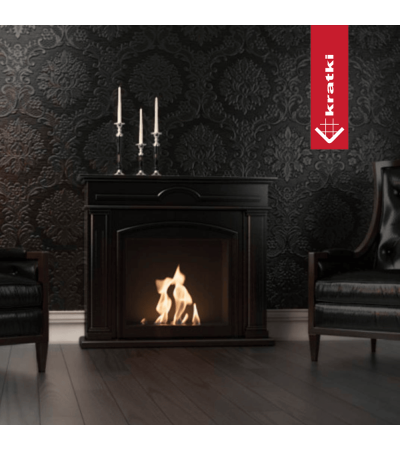 Biokominek DECEMBER czarny montaż samodzielny TÜV marki Kratki z kategorii Biokominki portalowe