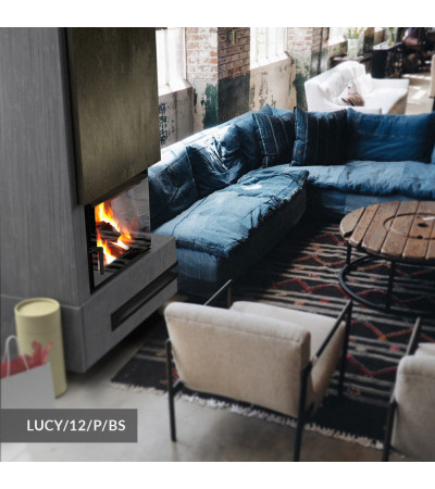 Kominek powietrzny stalowy LUCY 12 kW Ø 200 marki Kratki z kategorii Wkłady kominkowe powietrzne