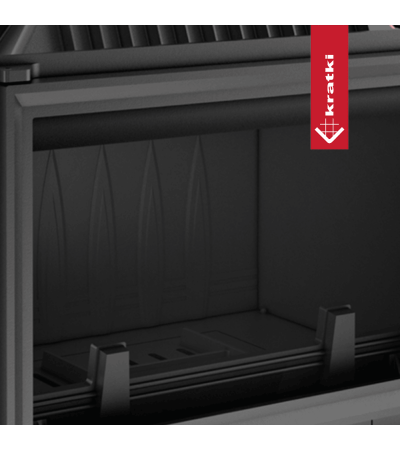 Kominek powietrzny żeliwny KRATKI OLIWIA 16 kW Ø 200 gilotyna marki Kratki z kategorii Wkłady kominkowe powietrzne