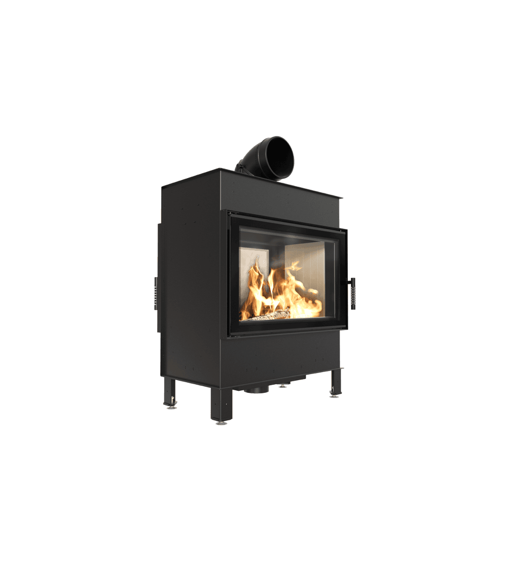 Kominek powietrzny stalowy KRATKI LUCY TUNEL 14 kW Ø 200 marki Kratki z kategorii Wkłady kominkowe powietrzne