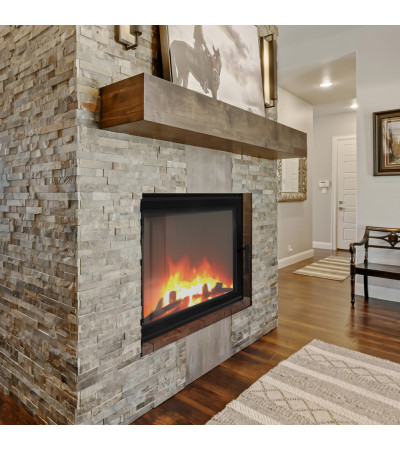 Kominek powietrzny stalowy KRATKI LUCY TUNEL 14 kW Ø 200 marki Kratki z kategorii Wkłady kominkowe powietrzne