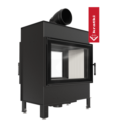 Kominek powietrzny stalowy KRATKI LUCY TUNEL 14 kW Ø 200 marki Kratki z kategorii Wkłady kominkowe powietrzne