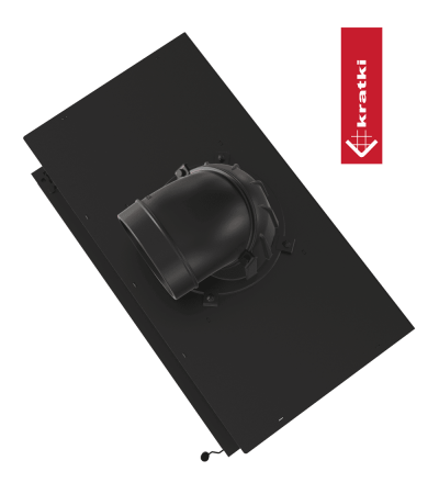 Kominek powietrzny stalowy KRATKI LUCY TUNEL 14 kW Ø 200 marki Kratki z kategorii Wkłady kominkowe powietrzne