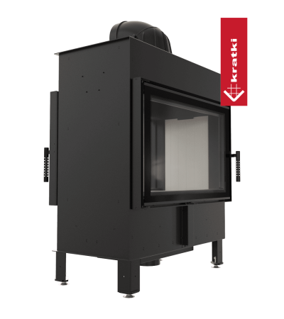 Kominek powietrzny stalowy KRATKI LUCY TUNEL 14 kW Ø 200 marki Kratki z kategorii Wkłady kominkowe powietrzne