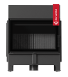 Kominek KRATKI ZIBI ECO 9,9 kW Ø 180 z domykaniem i czarnym wyłożeniem marki Kratki z kategorii Wkłady kominkowe