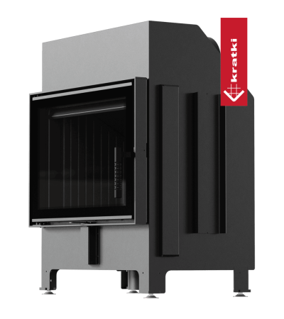 Kominek KRATKI ZIBI ECO 9,9 kW Ø 180 z domykaniem i czarnym wyłożeniem marki Kratki z kategorii Wkłady kominkowe