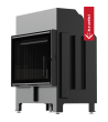 Kominek KRATKI ZIBI ECO 9,9 kW Ø 180 z domykaniem i czarnym wyłożeniem marki Kratki z kategorii Wkłady kominkowe