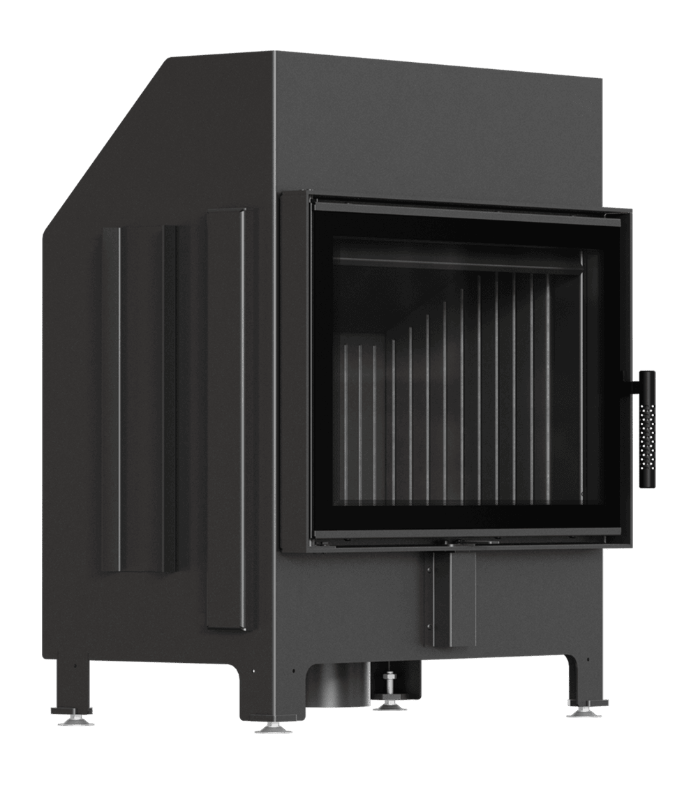 Kominek KRATKI ZIBI ECO 9,9 kW Ø 180 z czarnym wyłożeniem marki Kratki z kategorii Wkłady kominkowe