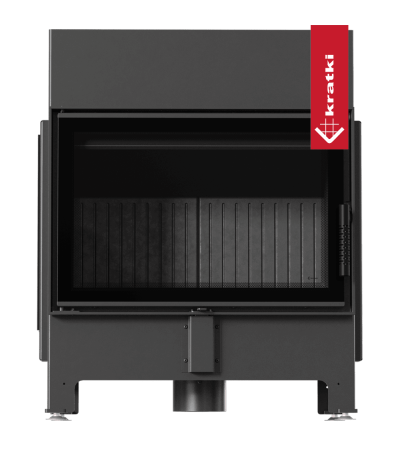 Kominek KRATKI ZIBI ECO 9,9 kW Ø 180 z czarnym wyłożeniem marki Kratki z kategorii Wkłady kominkowe