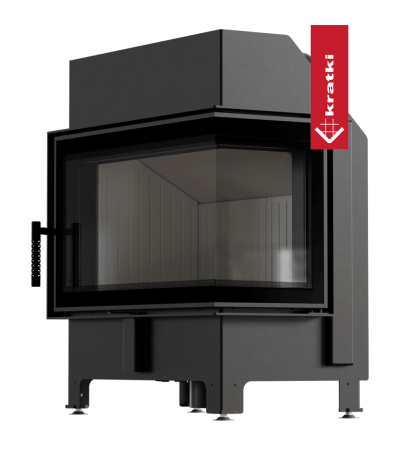 Kominek KRATKI ZIBI ECO 9,9 kW Ø 180 narożny prawy marki Kratki z kategorii Wkłady kominkowe